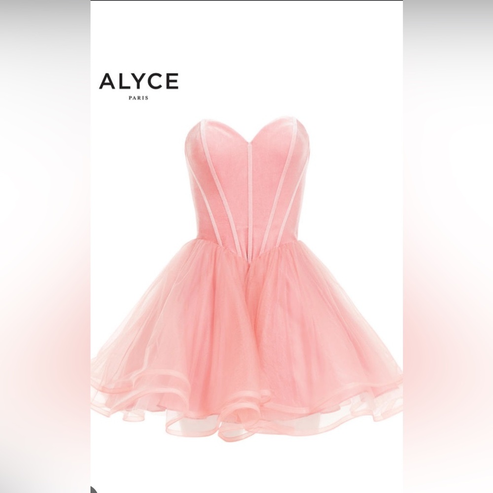 NWT Alyce Paris Kalani Hilliker Dusty Rose Pink Strapless Formal Dress Sz 8 - Picture 1 of 4